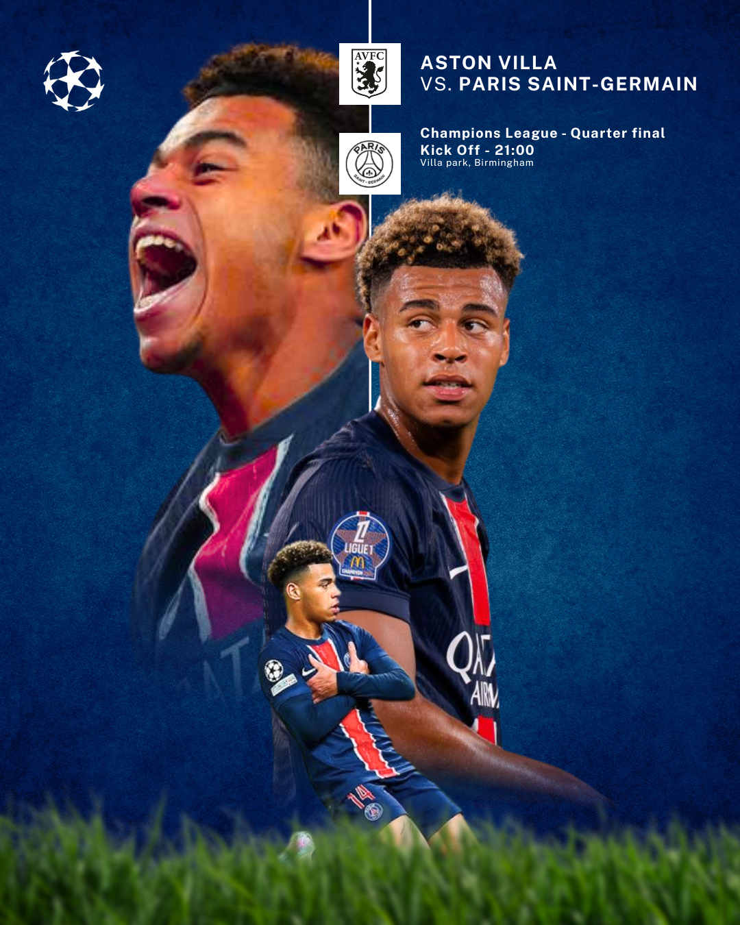 Aston Villa VS PSG - Champions League
